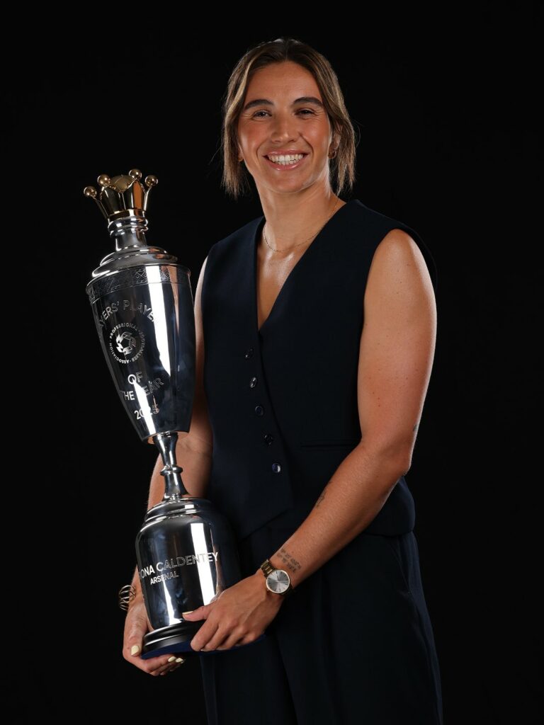 Arsenal players shine at PFA awards 4 Mariona Caldentey with the PFA Players' Player of the Year award (Photo via PFA on Twitter)