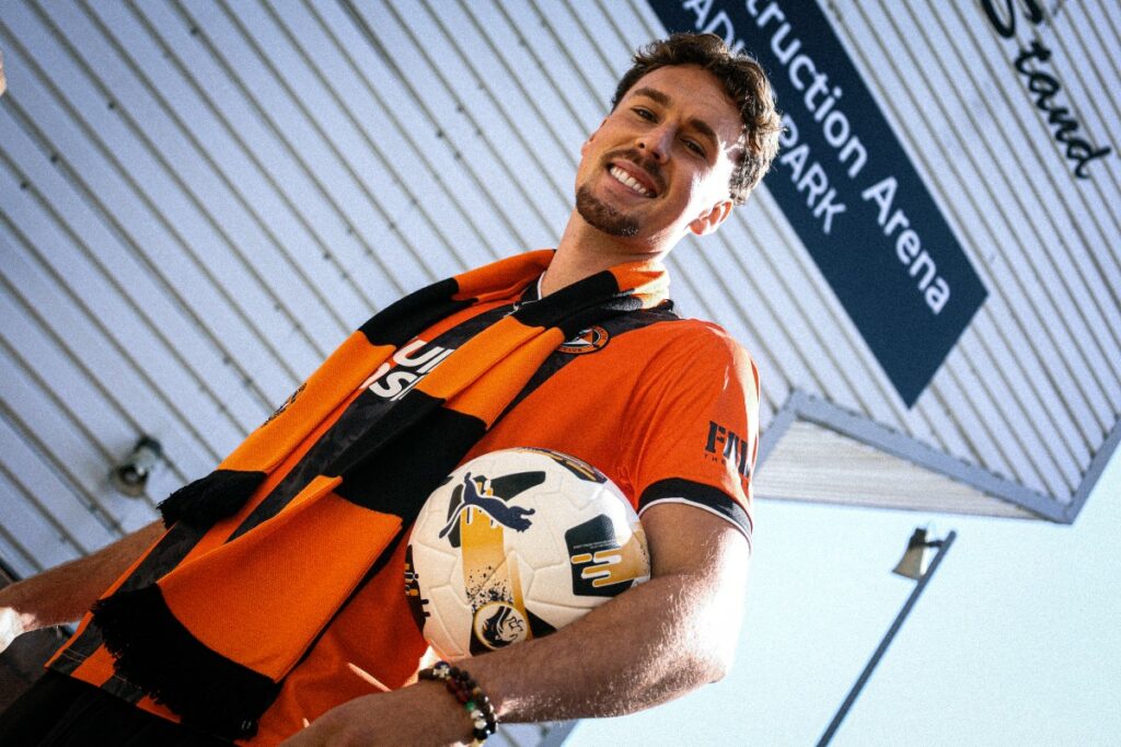 Nikolaj Moller after signing for Dundee United (Photo via DundeeUnitedFC.co.uk)