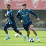 Kai Havertz in training with Arsenal (Photo via Arsenal.com)