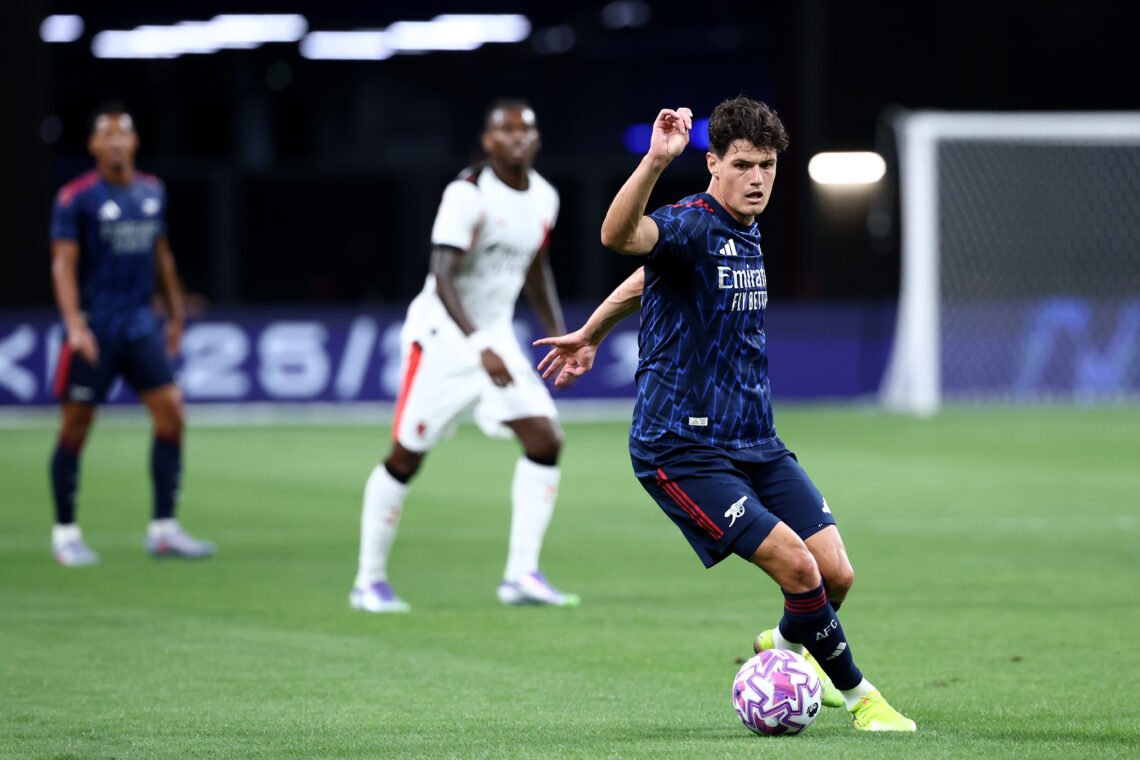 Out of favour Arsenal midfielder could join Crystal Palace 1 SINGAPORE, SINGAPORE - JULY 23: Christian Norgaard of Arsenal in action during the Pre-Season Friendly match between Arsenal FC and AC Milan at the...