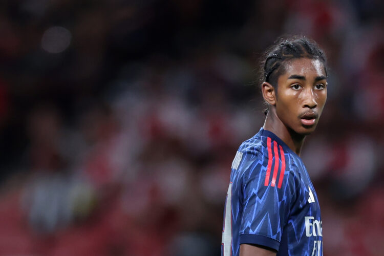 SINGAPORE, SINGAPORE - JULY 27: Marli Salmon of Arsenal looks on during the Pre-Season Friendly between Arsenal FC and Newcastle United at the Nati...