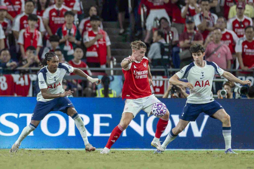 How Arsenal’s record fee for Gyökeres will double one club's annual revenue 4 HONG KONG, CHINA - JULY 31: Viktor Gyokeres of Arsenal (C) handles the ball during to the pre-season friendly match between Arsenal and Tottenham Hotspur at Kai Tak Stadium, Kai Tak Sports Park on July 31, 2025 in Hong Kong, China. (Photo by Yu Chun Christopher Wong/Eurasia Sport Images/Getty Images)