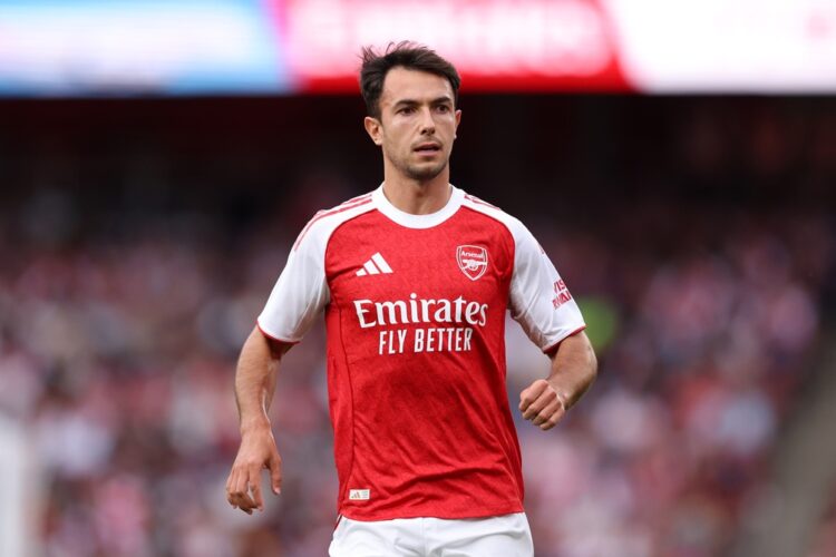 Arsenal deals - LONDON, ENGLAND: Martin Zubimendi of Arsenal looks on during the pre-season friendly match between Arsenal and Villarreal at Emirat...