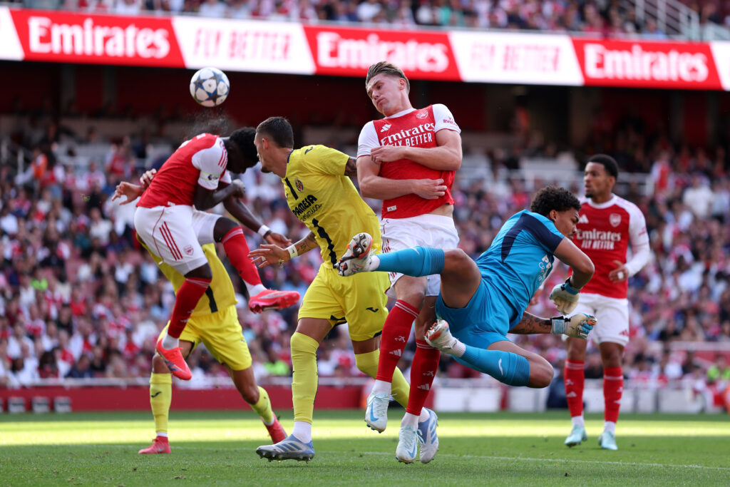 Media react to Gyökeres’ home Arsenal debut 4 LONDON, ENGLAND - AUGUST 06: Viktor Gyoekeres of Arsenal misses a chance under pressure from Luiz Junior of Villarreal CF during the pre-season friendly match between Arsenal and Villarreal at Emirates Stadium on August 06, 2025 in London, England. (Photo by Justin Setterfield/Getty Images)