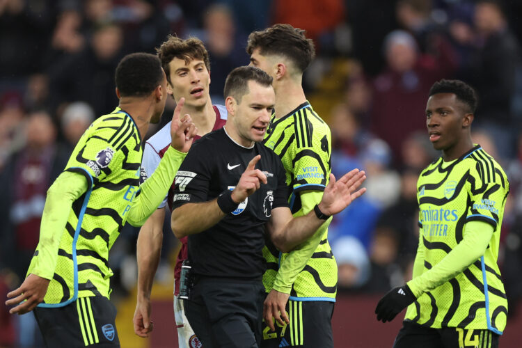 aston villa v arsenal fc premier league