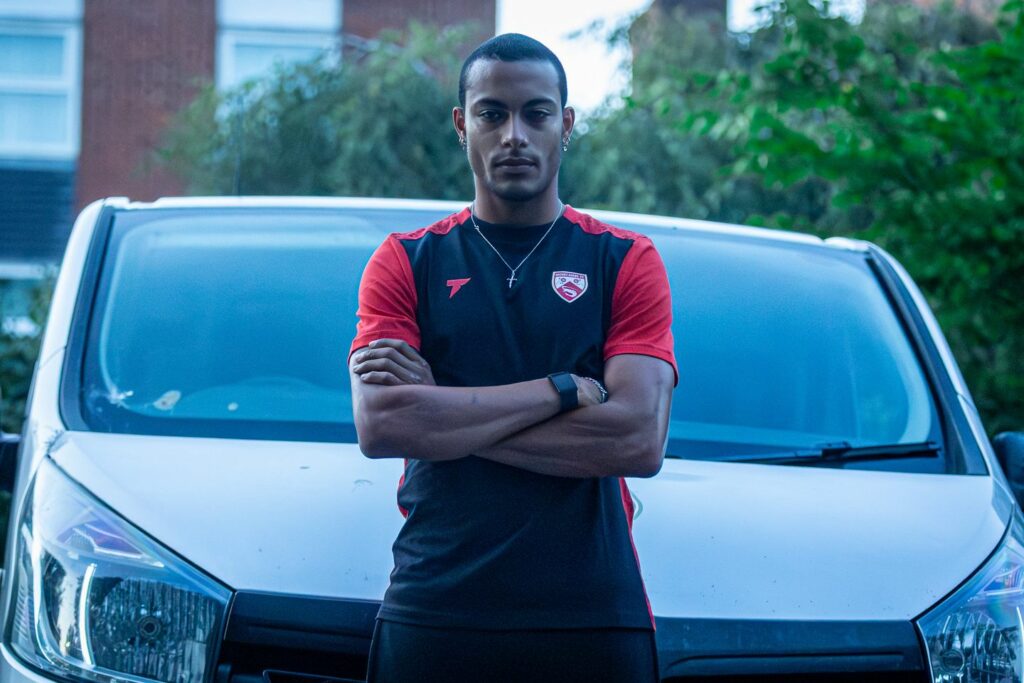 Miguel Azeez with Morecambe FC (Photo via Morecambe FC on Twitter)