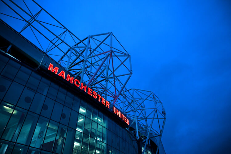 MANCHESTER, ENGLAND - DECEMBER 05: A view from outside the stadium ahead of the Premier League match between Manchester United and Arsenal FC at Ol...