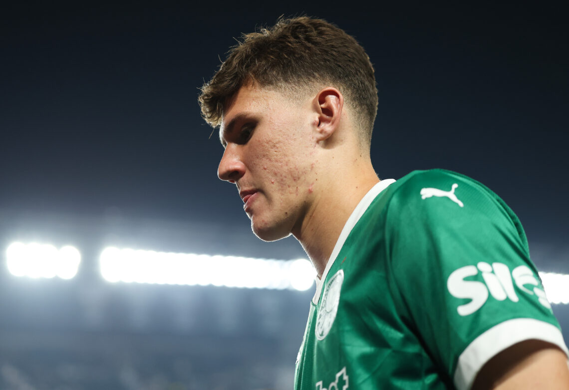 PHILADELPHIA, PENNSYLVANIA - JULY 04: Luiz Benedetti #43 of Palmeiras walks off the pitch following the FIFA Club World Cup 2025 quarter final matc...