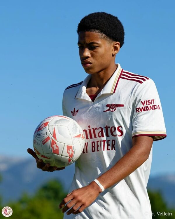 Emerson Nwaneri with Arsenal (Photo via Emerson Nwaneri on Instagram)