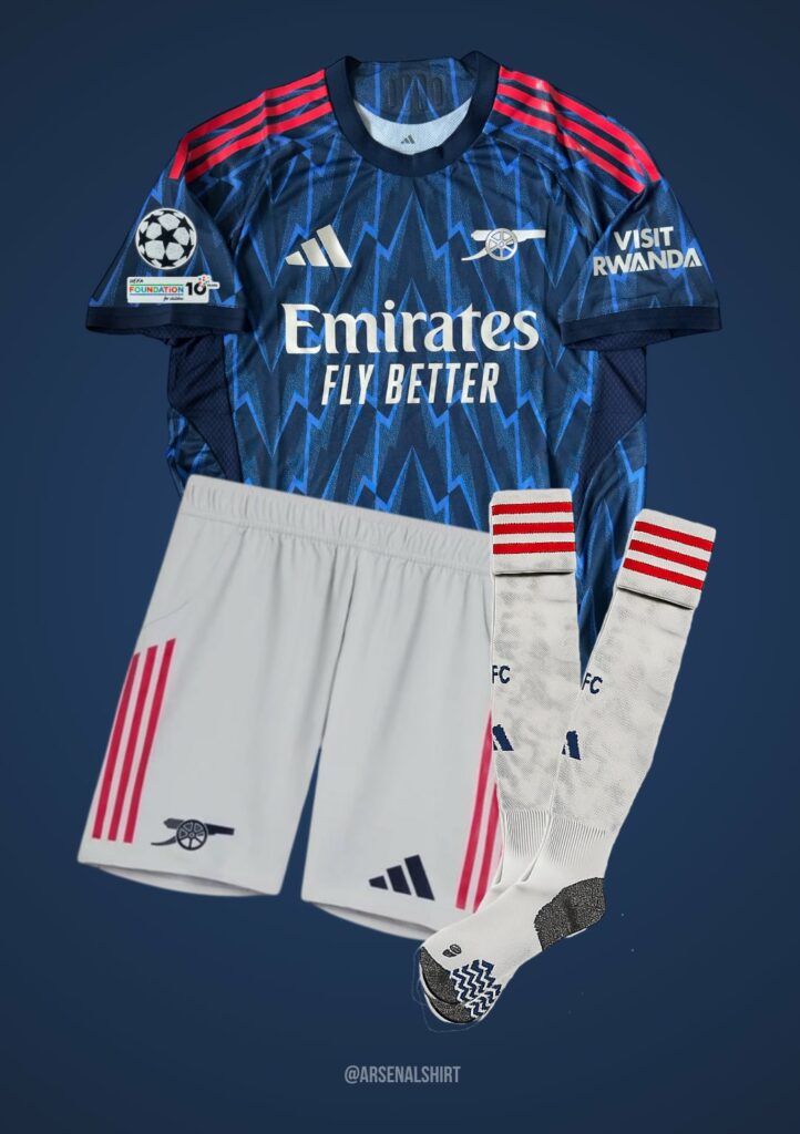 Arsenal to debut away kit on Tuesday but with a twist 4 Arsenal's kit combination for the match away to Athletic Club (Graphic via @ArsenalShirt on Twitter)