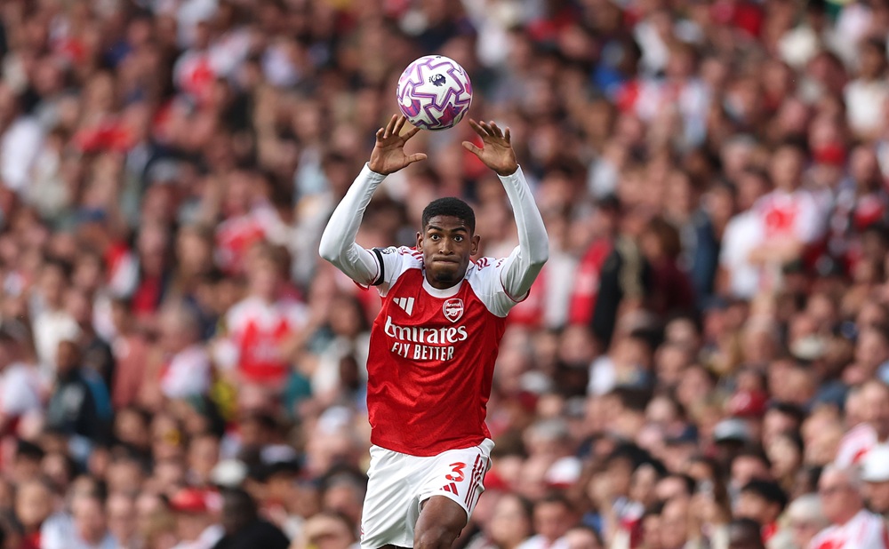 Arsenal u21 international called up to senior training with Spain 4 LONDON, ENGLAND: Cristhian Mosquera of Arsenal during the Premier League match between Arsenal and Leeds United at Emirates Stadium on August 23, 2025. (Photo by Julian Finney/Getty Images)