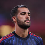 BILBAO, SPAIN - SEPTEMBER 16: Mikel Merino of Arsenal looks on during the UEFA Champions League 2025/26 League Phase MD1 match between Athletic Club and Arsenal FC at Estadio de San Mames on September 16, 2025 in Bilbao, Spain. (Photo by Ion Alcoba Beitia/Getty Images)