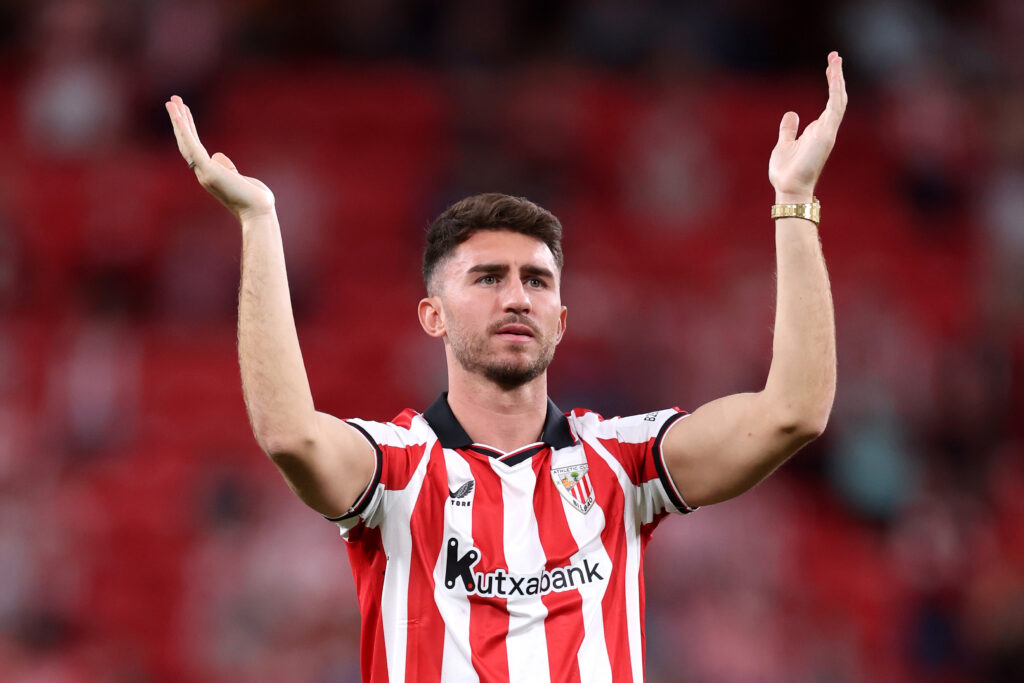 Athletic’s momentum halted just before Arsenal showdown 4 BILBAO, SPAIN - SEPTEMBER 13: Aymeric Laporte of Athletic Club applauds the fans after the LaLiga EA Sports match between Athletic Club and Deportivo Alaves at Estadio de San Mames on September 13, 2025 in Bilbao, Spain. (Photo by Ion Alcoba Beitia/Getty Images)