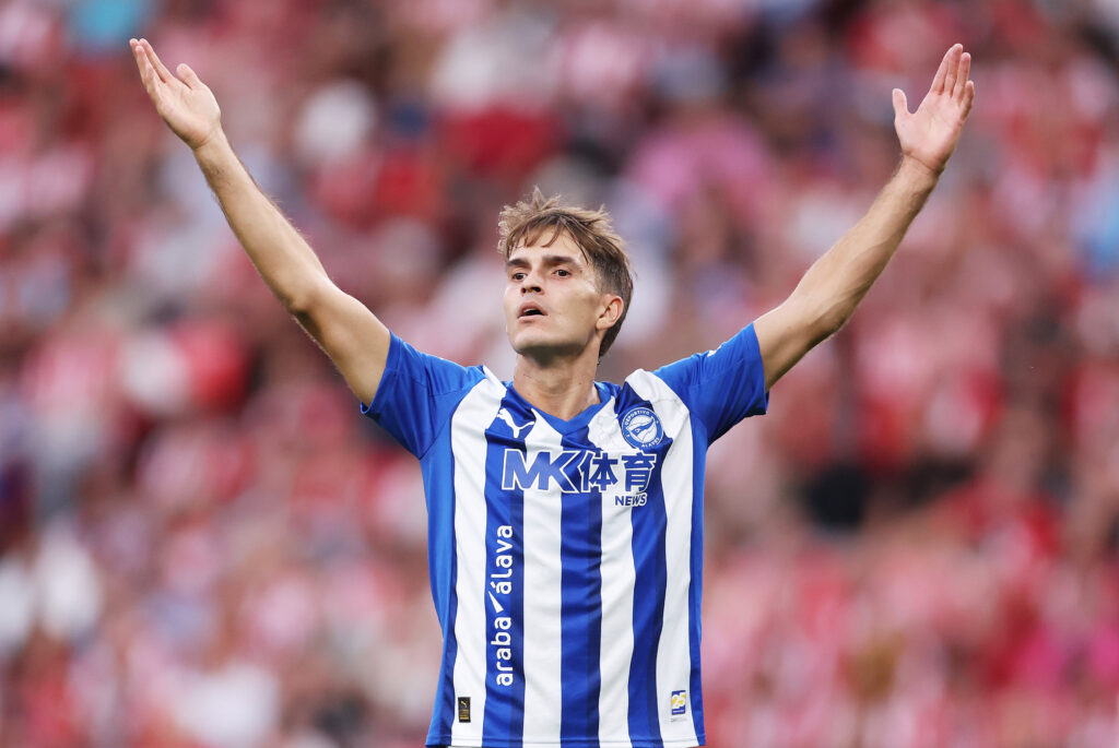 Athletic’s momentum halted just before Arsenal showdown 2 BILBAO, SPAIN - SEPTEMBER 13: Denis Suarez of Deportivo Alaves reacts during the LaLiga EA Sports match between Athletic Club and Deportivo Alaves at Estadio de San Mames on September 13, 2025 in Bilbao, Spain. (Photo by Ion Alcoba Beitia/Getty Images)