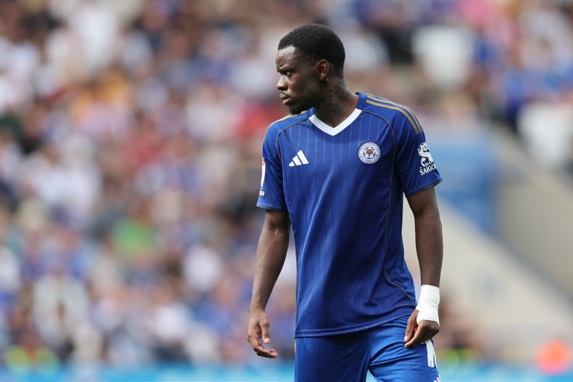 LEICESTER, ENGLAND - AUGUST 03: Stephy Mavididi of Leicester City in action during the pre-season friendly match between Leicester City and ACF Fio...