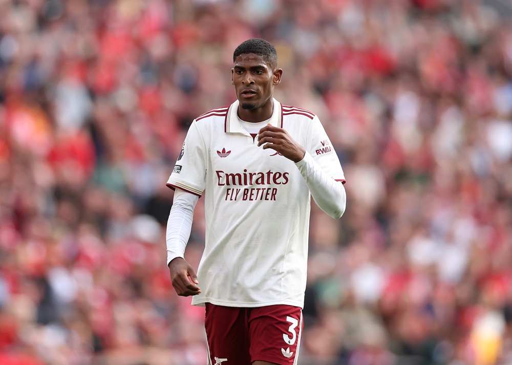 Arsenal u21 international called up to senior training with Spain 3 LIVERPOOL, ENGLAND: Cristhian Mosquera of Arsenal during the Premier League match between Liverpool and Arsenal at Anfield on August 31, 2025. (Photo by Alex Pantling/Getty Images)