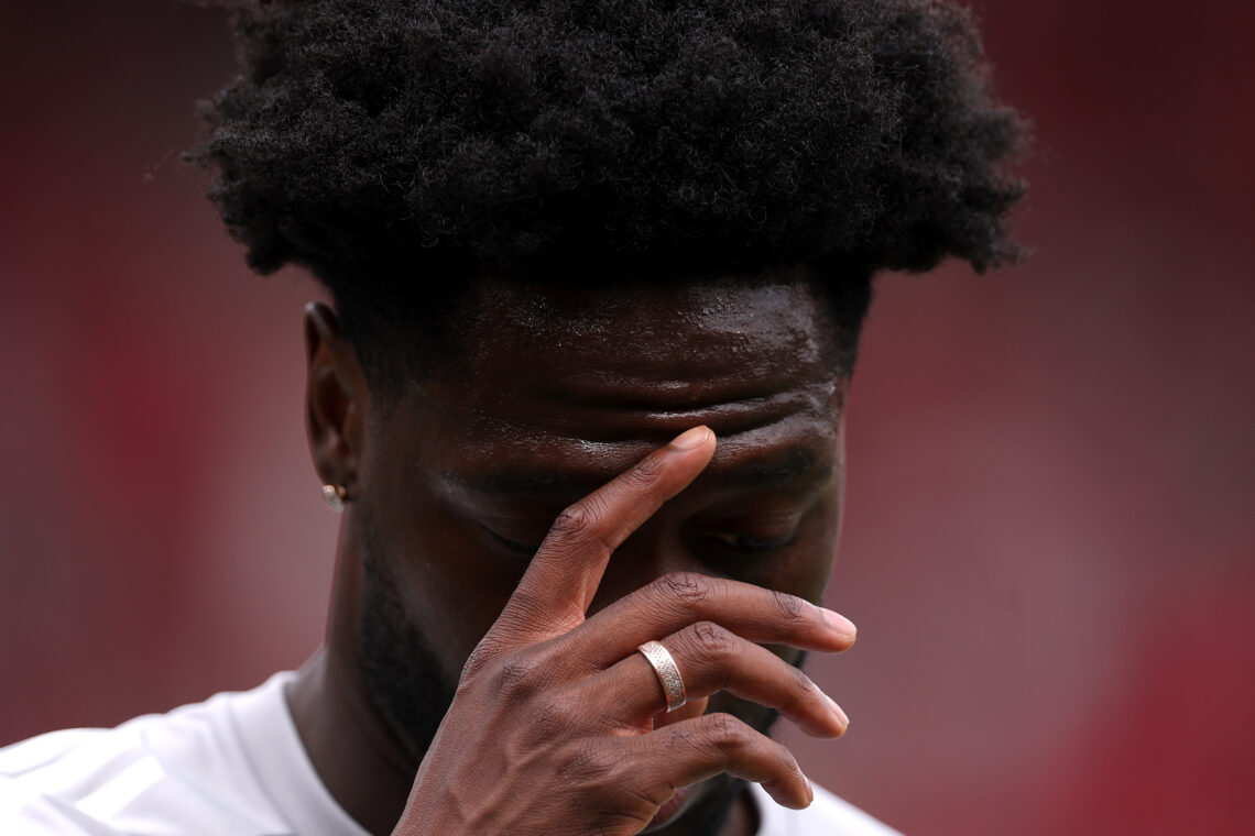 NOTTINGHAM, ENGLAND - AUGUST 17: Ola Aina of Nottingham Forest walks off the pitch during the Premier League match between Nottingham Forest and Br...