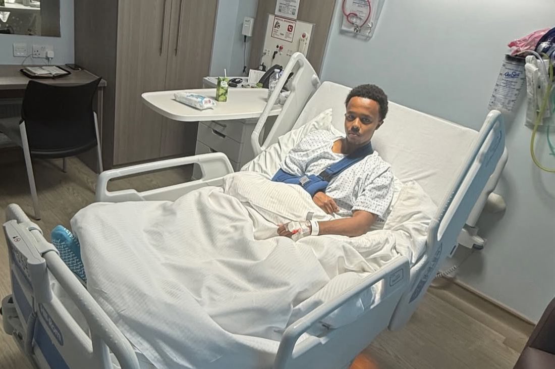 Yabsera Meron after successful surgery (Photo via Meron on Instagram)