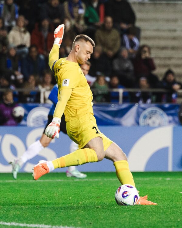 Karl Hein playing for Estonia (Photo via eestijalgpall on Instagram)