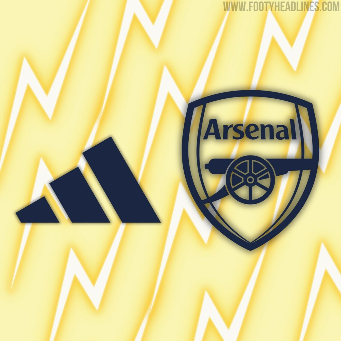 Arsenal 2026/27 third kit to be yellow 1 Arsenal 2026/27 third kit colour graphic (Photo via FootyHeadlines.com)