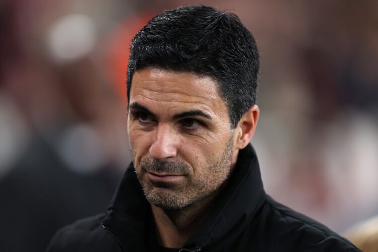 LONDON, ENGLAND: Mikel Arteta, coach of Arsenal during the UEFA Champions League 2025/26 League Phase MD2 match between Arsenal FC and Olympiacos F...