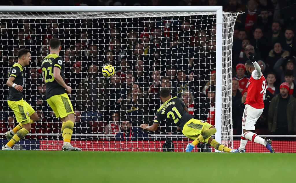 Why it's time for Arsenal fans to believe this is their year 3 LONDON, ENGLAND - NOVEMBER 23: Alexandre Lacazette of Arsenal scores their second goal in stoppage time during the Premier League match between Arsenal FC and Southampton FC at Emirates Stadium on November 23, 2019 in London, United Kingdom. (Photo by Julian Finney/Getty Images)