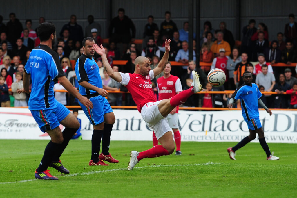 Former Arsenal youngster admits 'biggest regret' was rejecting Gunners deal 3 BARNET, ENGLAND - JUNE 23: Omer Riza of Arsenal Legends XI (C) in action during the charity football match between Arsenal Legends XI and World Refugee Internally Displaced Persons (IDP) XI at Underhill Stadium on June 23, 2013 in Barnet, United Kingdom. (Photo by Alex Broadway/Getty Images)
