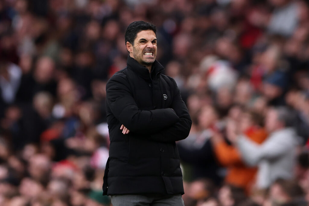 Are pundits creating a new “bottle” narrative for Arsenal? 5 LONDON, ENGLAND - OCTOBER 26: Mikel Arteta, Manager of Arsenal, reacts during the Premier League match between Arsenal and Crystal Palace at Emirates Stadium on October 26, 2025 in London, England. (Photo by Alex Pantling/Getty Images)