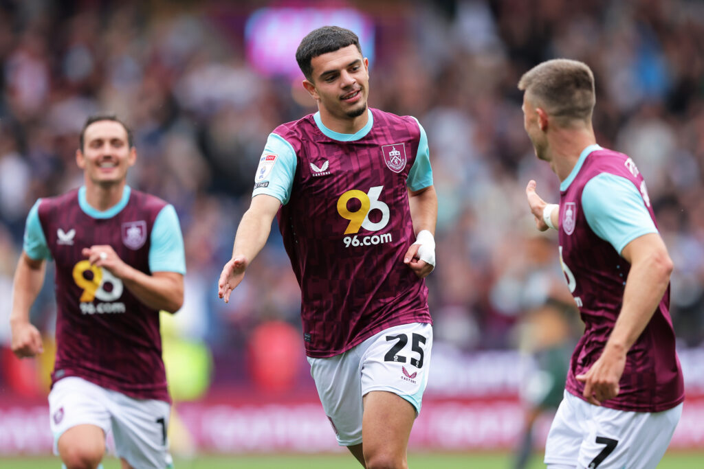 Arteta delivers latest injury news ahead of Burnley clash 5 BURNLEY, ENGLAND - AUGUST 17: Zeki Amdouni of Burnley celebrates with teammates afterscoring his team's fourth goal during the Sky Bet Championship match between Burnley FC and Cardiff City FC at on August 17, 2024 in Burnley, England. (Photo by Matt McNulty/Getty Images)