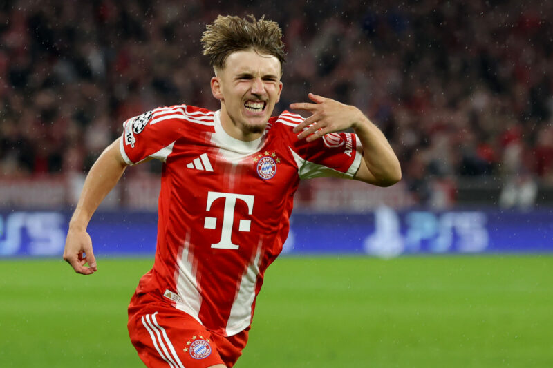 Arsenal scout 17yo Bayern Munich first-teamer 1 MUNICH, GERMANY - OCTOBER 22: Lennart Karl of Bayern Munich celebrates scoring his team's first goal during the UEFA Champions League 2025/26 Leagu...
