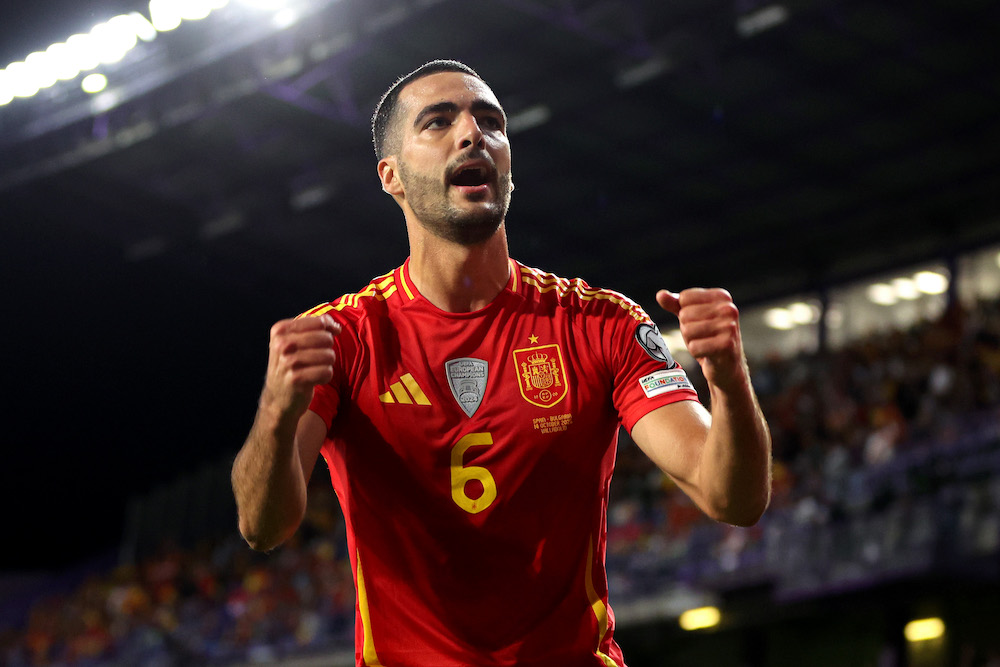 5 goals, 1 assist & more: Arsenal October international roundup 4 VALLADOLID, SPAIN: Mikel Merino of Spain celebrates scoring his team's second goal during the FIFA World Cup 2026 qualifier match between Spain and Bulgaria at Jose Zorrilla on October 14, 2025. (Photo by Florencia Tan Jun/Getty Images)