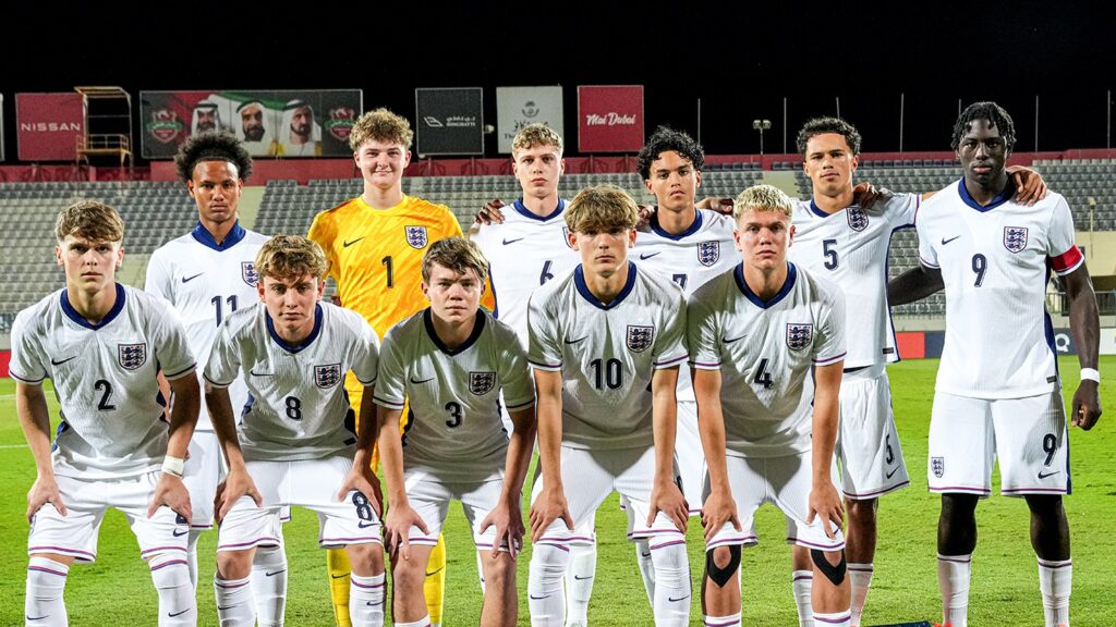 Arsenal youngster scores fantastic goal for England u17s 3 Kyran Thompson (#7) with the England u17s (Photo via EnglandFootball.com)