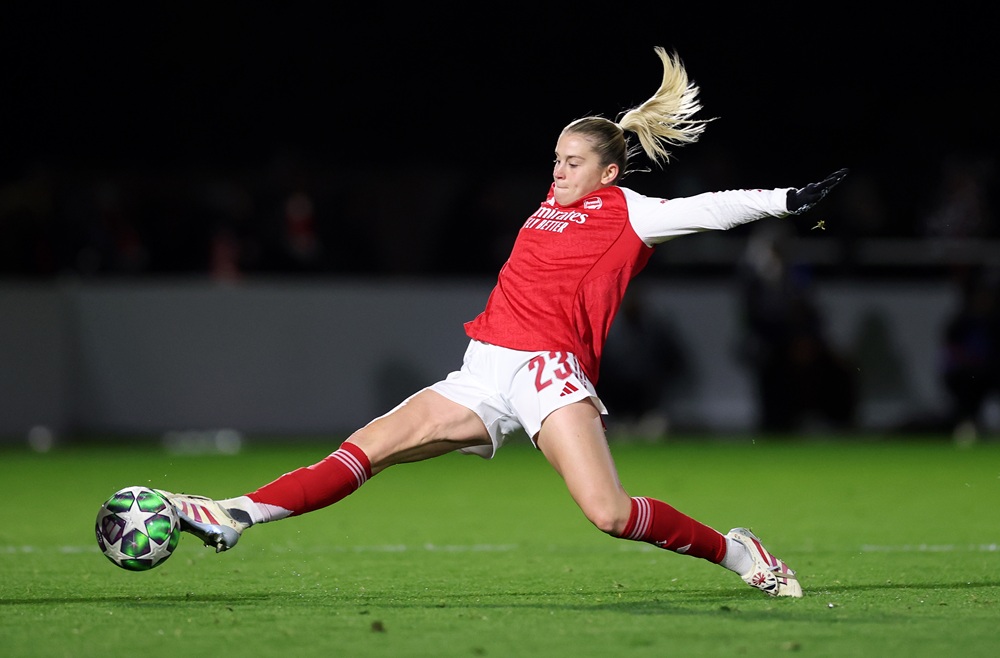 BOREHAMWOOD, ENGLAND: Alessia Russo of Arsenal during the UEFA Women's Champions League 2025/26 league phase match between Arsenal FC and Real Madrid CFat on November 19, 2025. (Photo by Julian Finney/Getty Images)