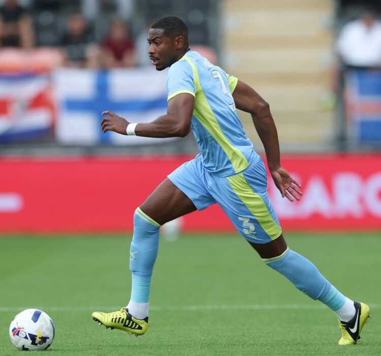 BARNET, ENGLAND: Zech Medley Fleetwood Town during the Sky Bet League Two match between Barnet FC and Fleetwood Town at The Hive on August 02, 2025...