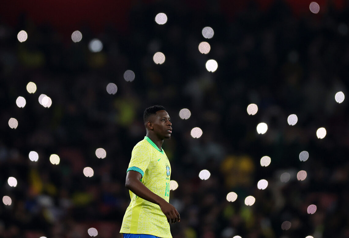 24yo Brazilian international winger dreams of signing for Arsenal 1 LONDON, ENGLAND - NOVEMBER 15: Luiz Henrique of Brazil during the International Friendly match between Brazil and Senegal at Emirates Stadium on No...