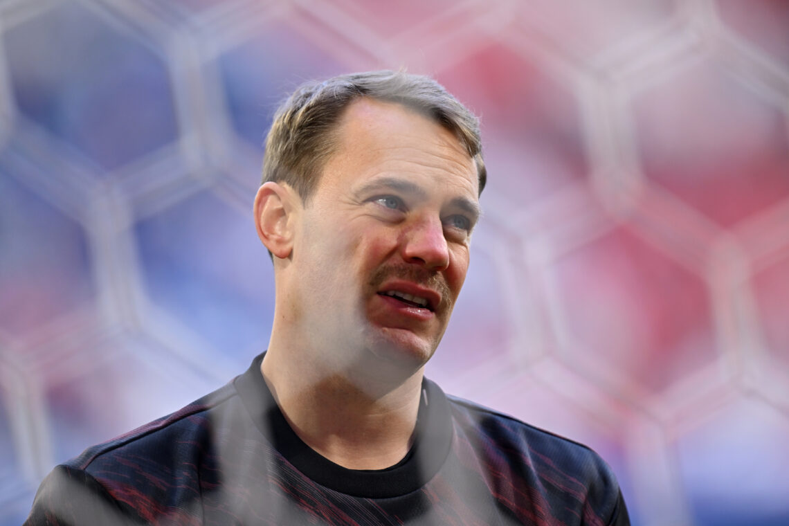 What mistakes? Bayern manager rejects Neuer criticism after Arsenal defeat 1 MUNICH, GERMANY - NOVEMBER 22: Manuel Neuer of FC Bayern München looks on prior to the Bundesliga match between FC Bayern München and SC Freiburg a...