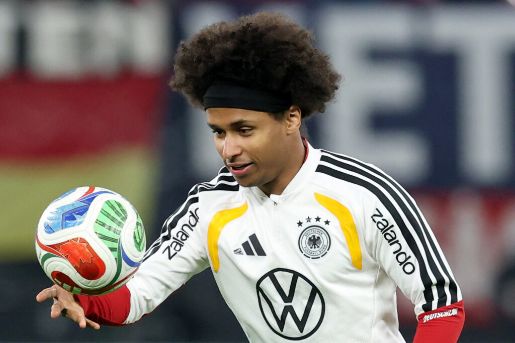 23yo winger tells Man United he wants Arsenal 2 LEIPZIG, GERMANY - NOVEMBER 17: Karim Adeyemi of Germany plays with the ball prior to the FIFA World Cup 2026 qualifier match between Germany and Slovakia at Red Bull Arena on November 17, 2025 in Leipzig, Germany. (Photo by Alexander Hassenstein/Getty Images)