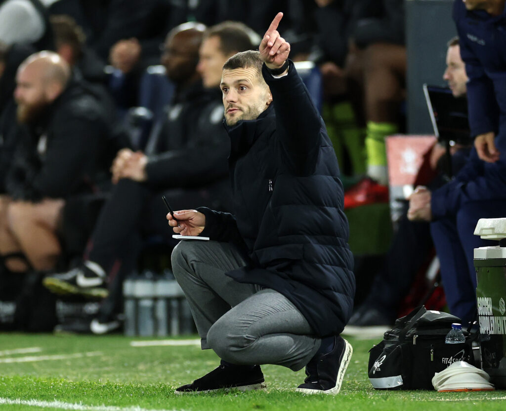 Ex-Arsenal man’s name sung by fans after impressive managerial start 4 LUTON, ENGLAND - OCTOBER 31: Jack Wilshere, manager of Luton Town reacts during the Emirates FA Cup First Round match between Luton Town and Forest Green Rovers on October 31, 2025 in Luton, England. (Photo by Eddie Keogh/Getty Images)