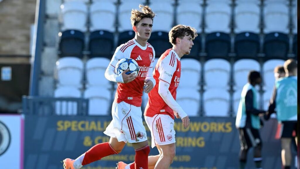 Dowman scores wondergoal as Arsenal youngster makes history 3 Max Dowman with the Arsenal u19s (Photo via Arsenal.com)