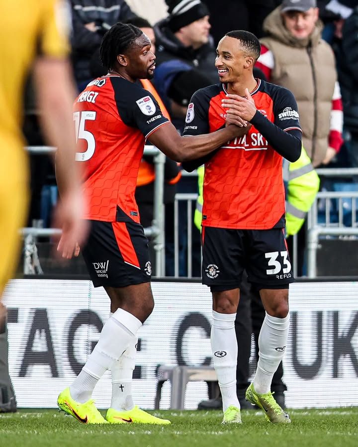 Cohen Bramall with Luton Town (Photo via Luton Town on Instagram)