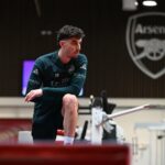 Kai Havertz in training with Arsenal (Photo via Arsenal on Twitter)