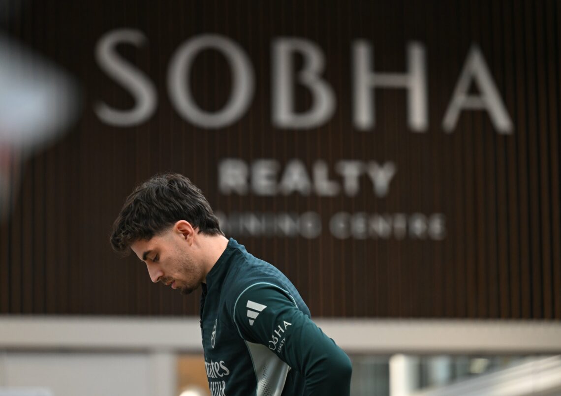 Kai Havertz in training with Arsenal (Photo via Arsenal on Twitter)