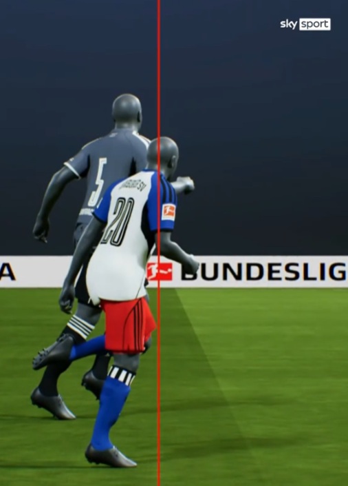 Fabio Vieira offside (Image via Sky Sport Germany)