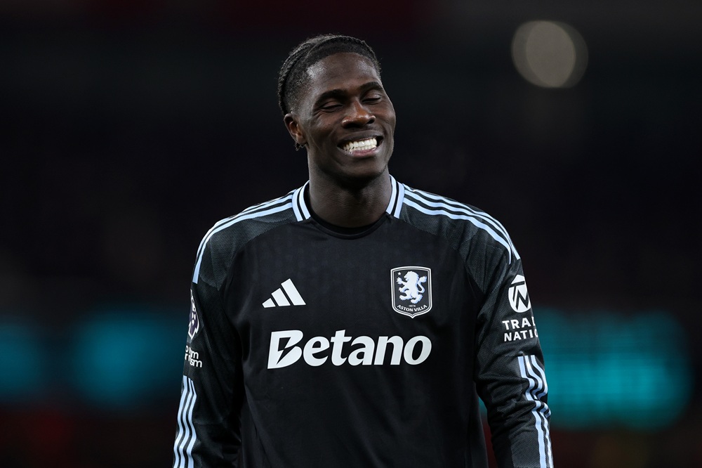 Arsenal's Gabriel filmed mocking Aston Villa star 2 Amadou Onana of Aston Villa during the Premier League match between Arsenal and Aston Villa at Emirates Stadium on December 30, 2025 in London, England. (Photo by Justin Setterfield/Getty Images)