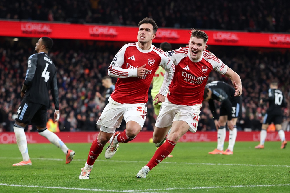Arsenal star admits Villa win was vital for him & the team 1 Martin Zubimendi of Arsenal celebrates scoring his team's second goal during the Premier League match between Arsenal and Aston Villa at Emirates S...