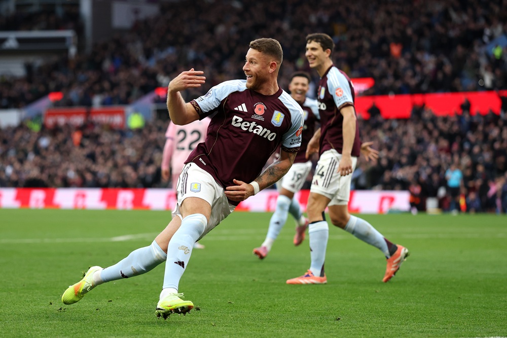 2 out, Martinez a doubt: Aston Villa injury latest pre-Arsenal clash 4 BIRMINGHAM, ENGLAND: Ross Barkley of Aston Villa celebrates after scoring his team's third goal during the Premier League match between Aston Villa and Bournemouth at Villa Park on November 09, 2025. (Photo by Dan Mullan/Getty Images)