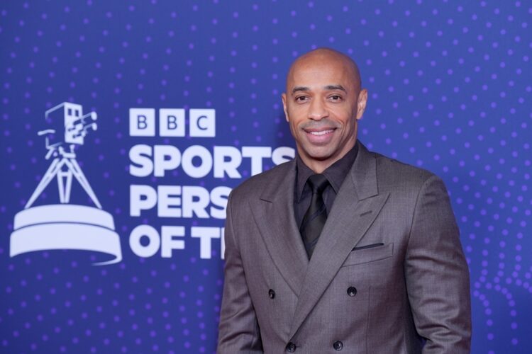 MANCHESTER, ENGLAND: Thierry Henry attends BBC Sports Personality of the Year 2025 at Dock10 Studios on December 18, 2025. (Photo by Dominic Lipins...