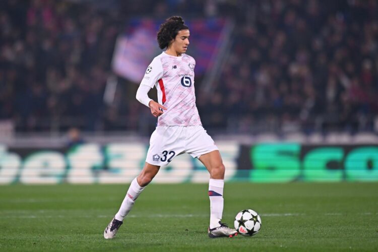 BOLOGNA, ITALY - NOVEMBER 27: Ayyoub Bouaddi of LOSC Lille during the UEFA Champions League 2024/25 League Phase MD5 match between Bologna FC 1909 ...