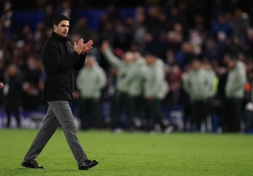 BBC pundit says Arsenal still the 'team to beat' in title race 1 LONDON, ENGLAND: Mikel Arteta, Manager of Arsenal reacts following the Premier League match between Chelsea and Arsenal at Stamford Bridge on Novem...