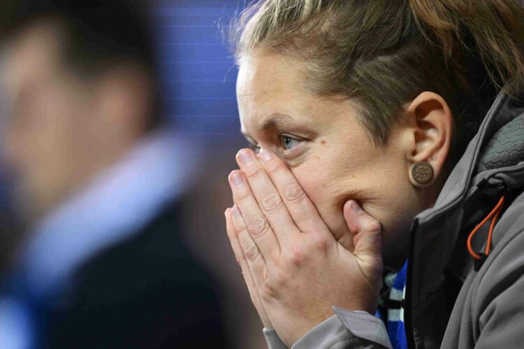 BRUGES, BELGIUM - NOVEMBER 05: A fan of Club Brugge anxiously watches on during the UEFA Champions League 2025/26 League Phase MD4 match between Cl...